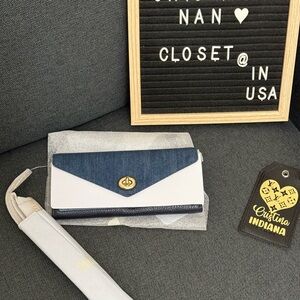 Coach jeans / leather wallet on chain (WOC) with GHW